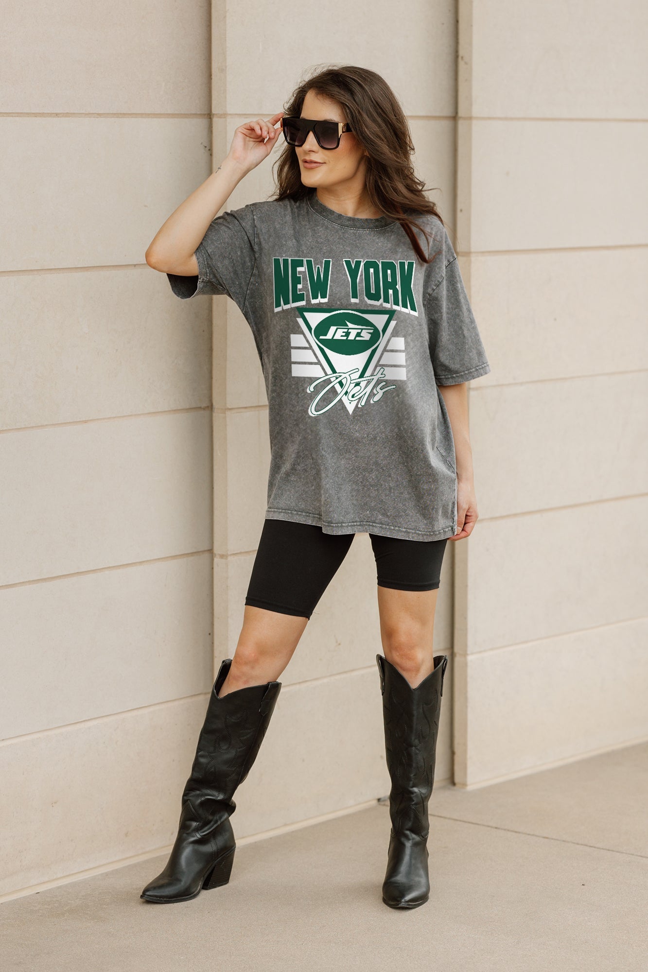 NEW YORK JETS PLAY IT FORWARD OVERSIZED CREWNECK TEE