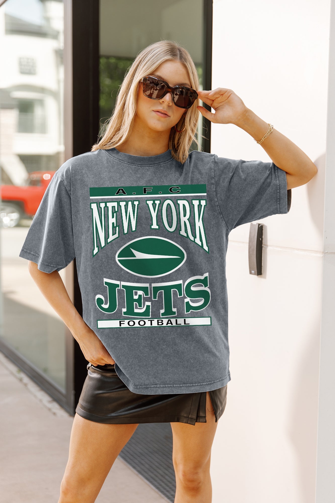NEW YORK JETS CLASSIC GRIND WASHED RELAXED FIT TEE