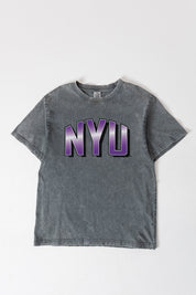 NEW YORK UNIVERSITY VIOLETS PEAK PERFORMANCE OVERSIZED CREWNECK TEE