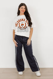 OKLAHOMA STATE COWBOYS GO FOR TWO OVERSIZED CREWNECK TEE BY MADI PREWETT TROUTT