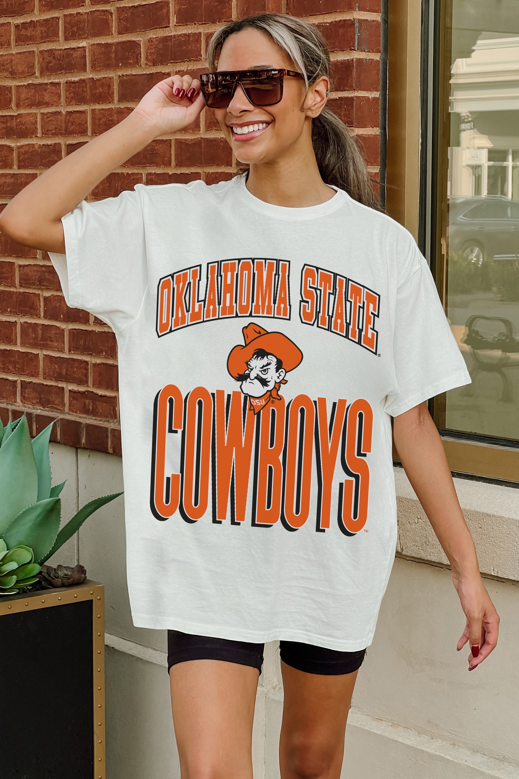 OKLAHOMA STATE COWBOYS FIERCE FOCUS WASHED RELAXED FIT TEE