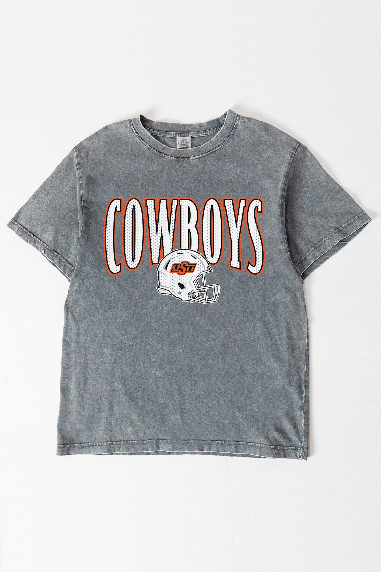 OKLAHOMA STATE COWBOYS PLAYBOOK WIN OVERSIZED CREWNECK TEE