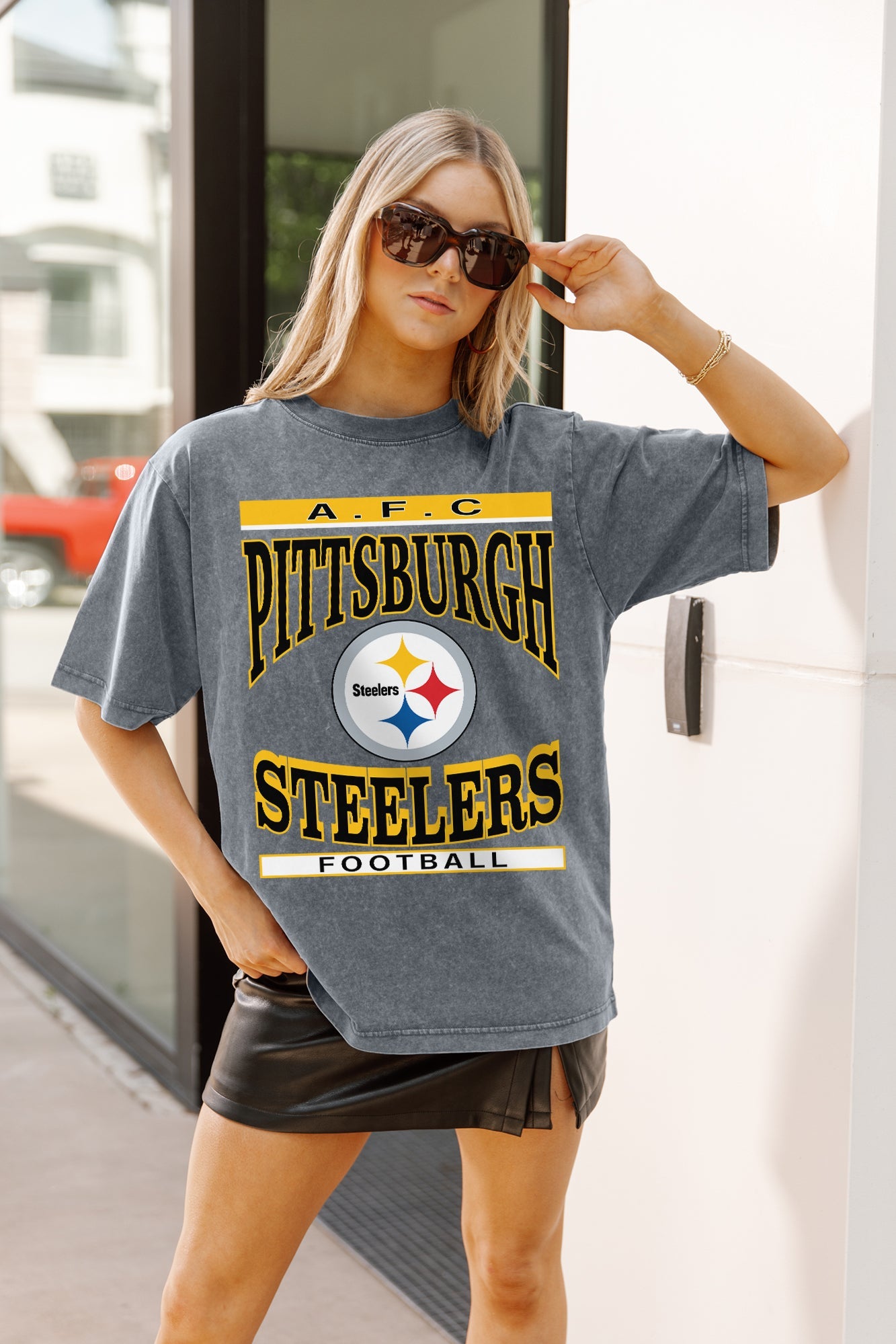 PITTSBURGH STEELERS CLASSIC GRIND WASHED RELAXED FIT TEE