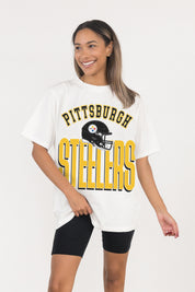 PITTSBURGH STEELERS FIERCE FOCUS WASHED RELAXED FIT TEE