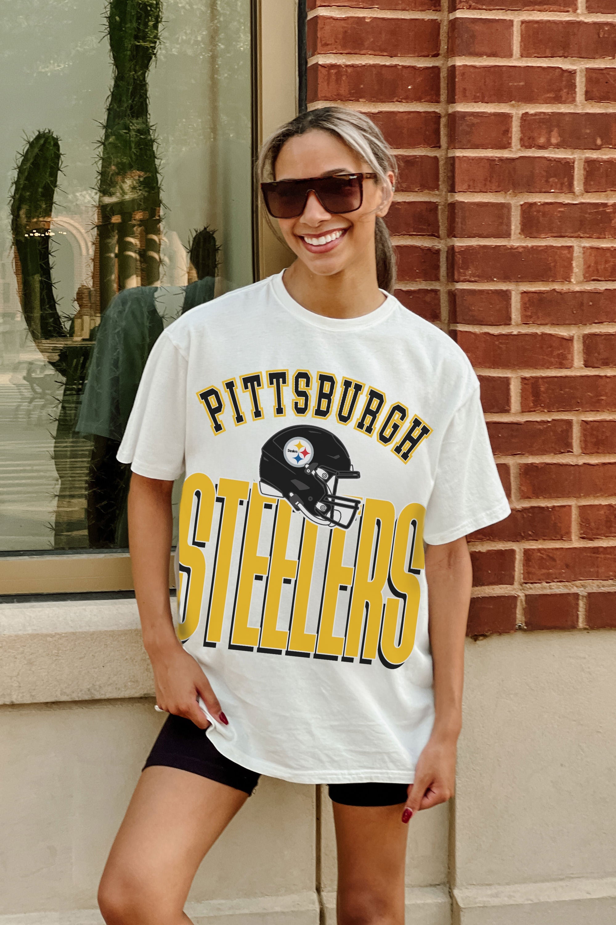 PITTSBURGH STEELERS FIERCE FOCUS WASHED RELAXED FIT TEE