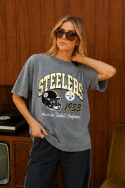 PITTSBURGH STEELERS CLASSIC MOTION WASHED RELAXED FIT TEE