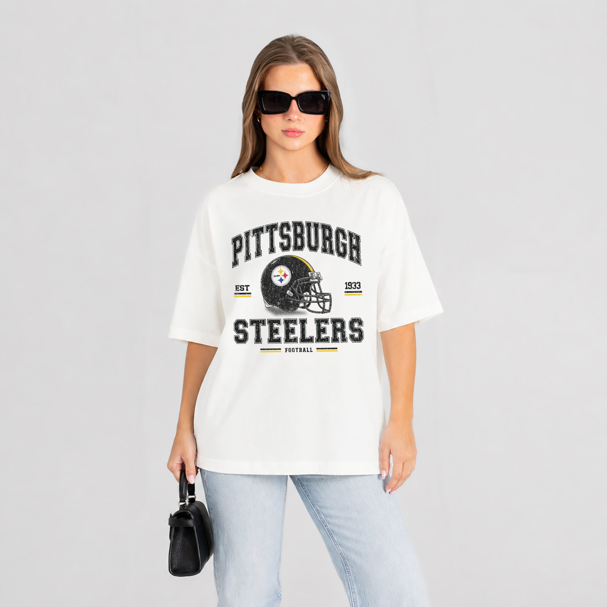 PITTSBURGH STEELERS PLAY TO WIN WASHED RELAXED FIT TEE