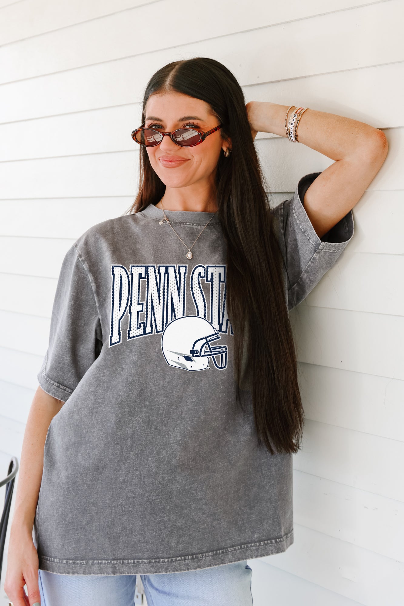 PENN STATE NITTANY LIONS PLAYBOOK WIN OVERSIZED CREWNECK TEE