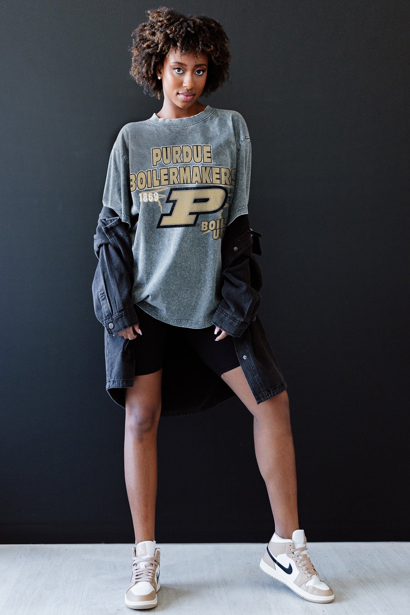 PURDUE BOILERMAKERS KEEP THE LEAD OVERSIZED CREWNECK TEE