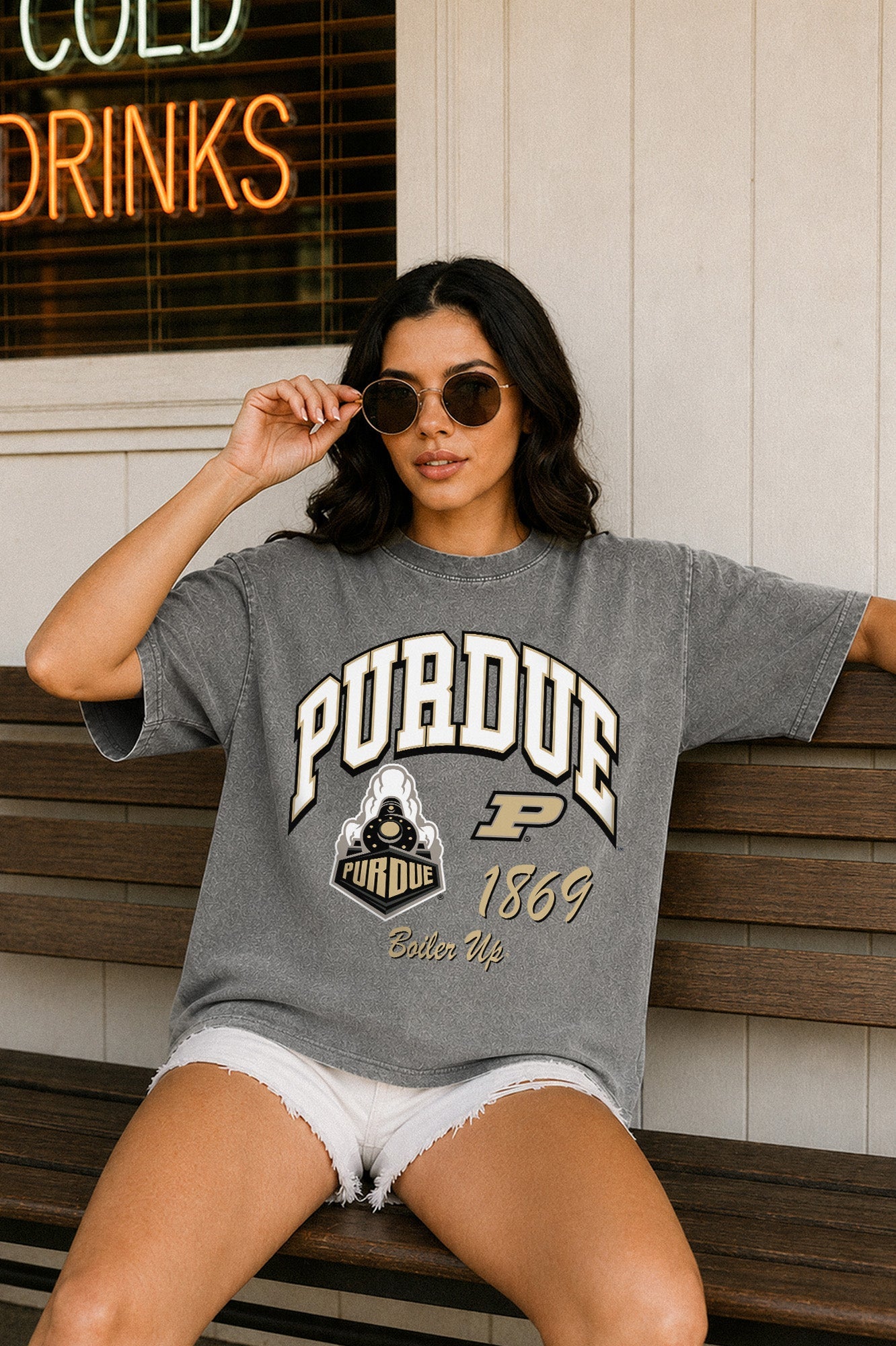PURDUE BOILERMAKERS CLASSIC MOTION WASHED RELAXED FIT TEE