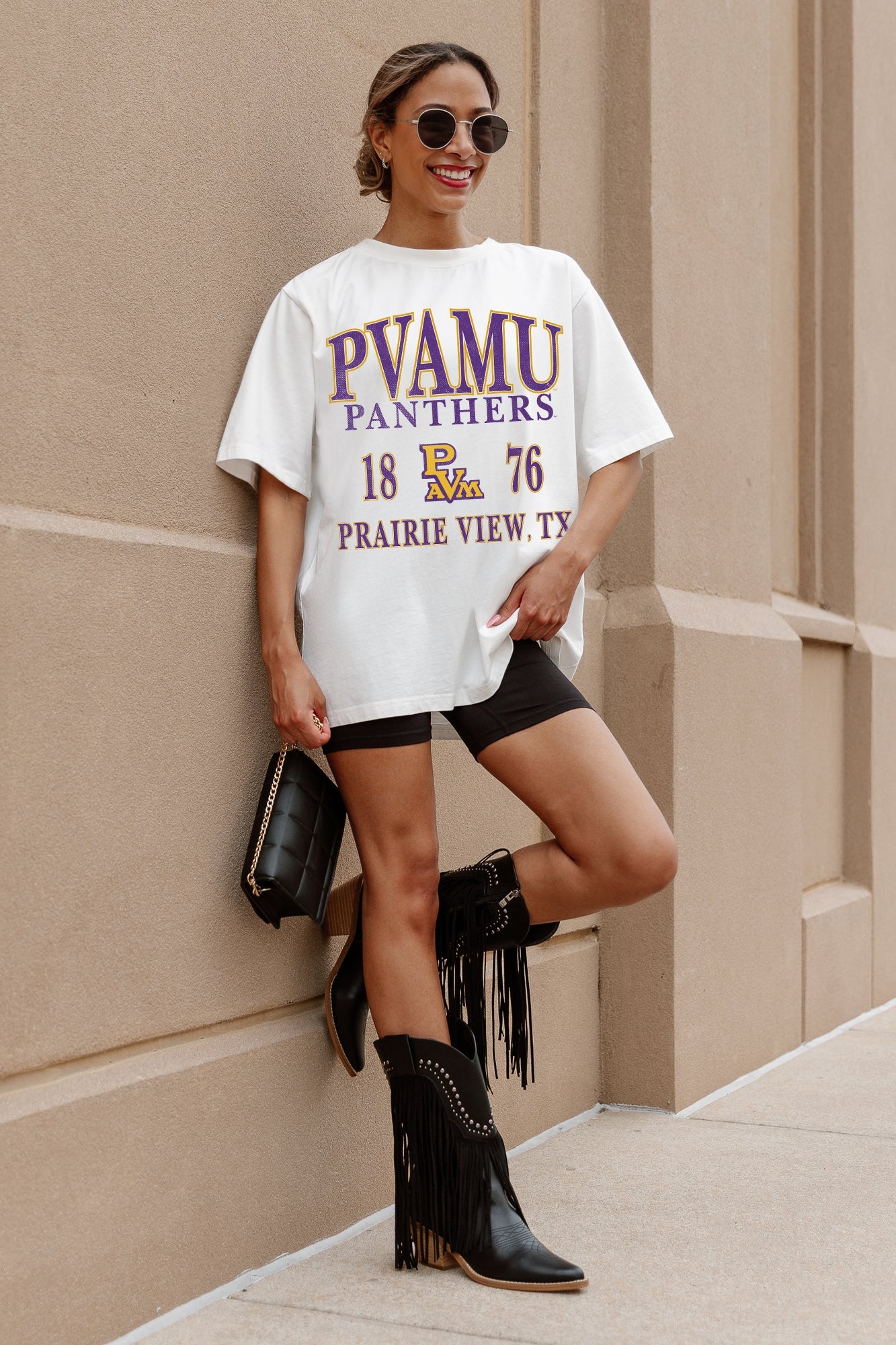 PRAIRIE VIEW A&M PANTHERS UNITY OVERSIZED CREWNECK TEE