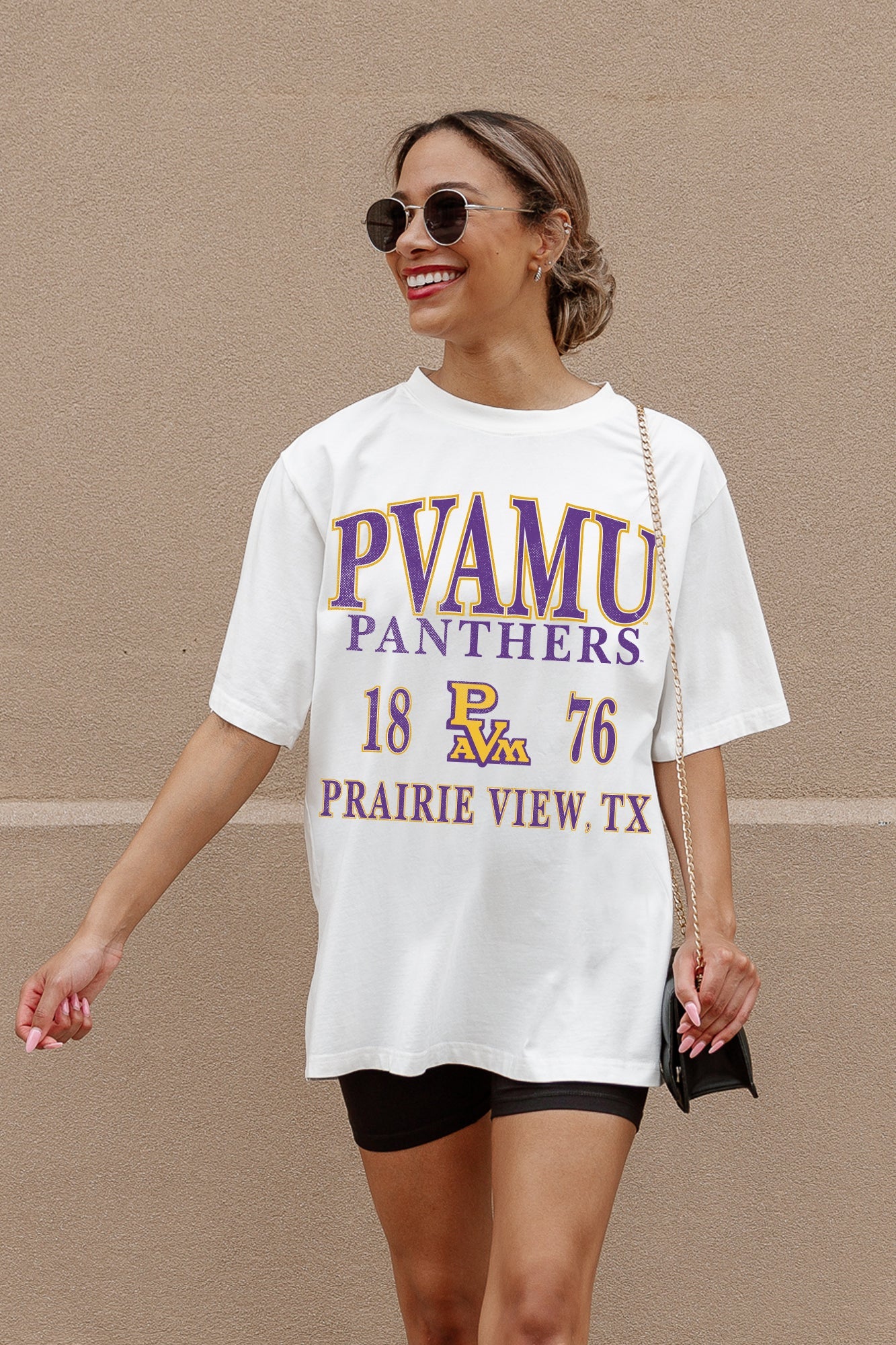 PRAIRIE VIEW A&M PANTHERS UNITY OVERSIZED CREWNECK TEE