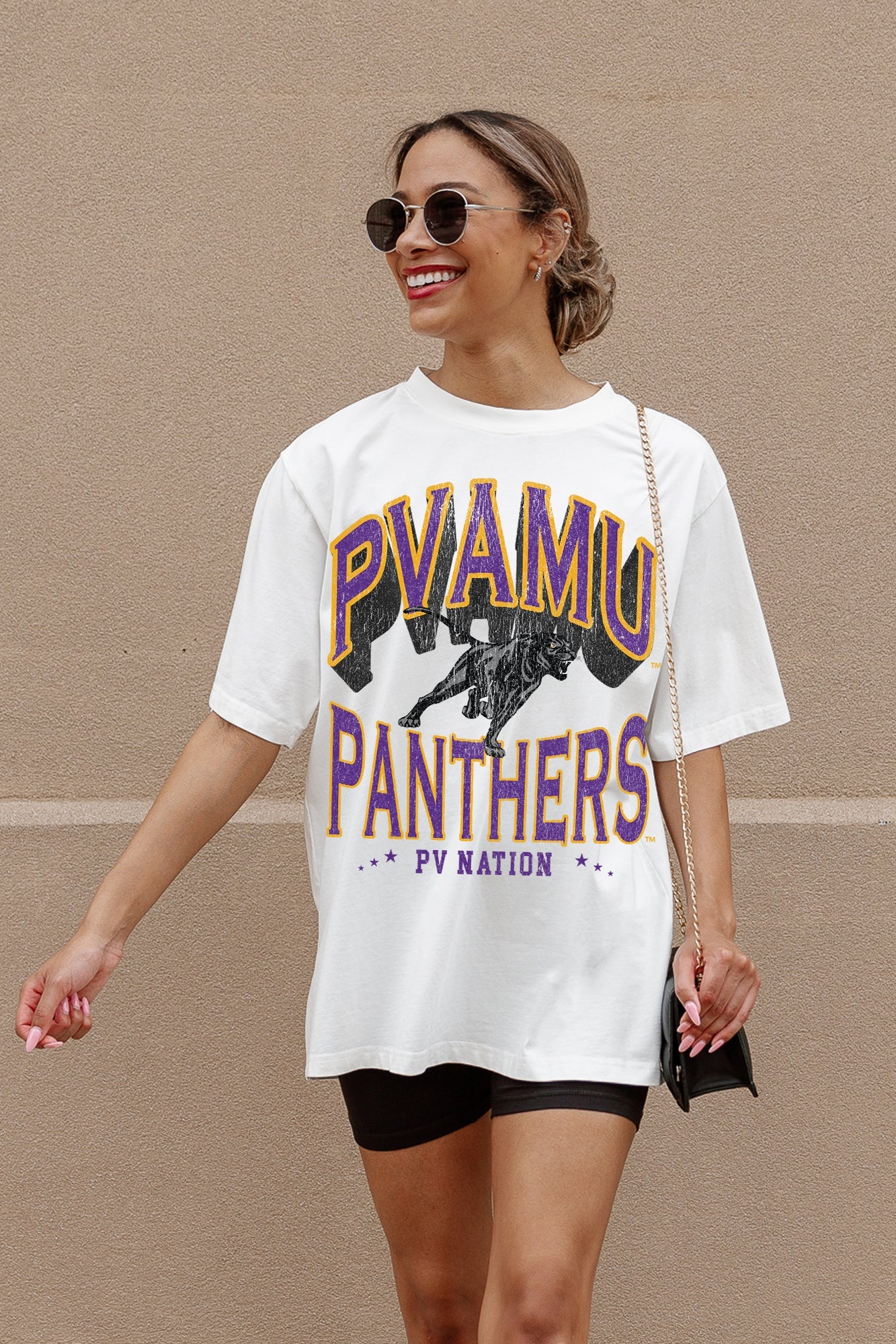 PRAIRIE VIEW A&M PANTHERS SHAKEDOWN OVERSIZED CREWNECK TEE