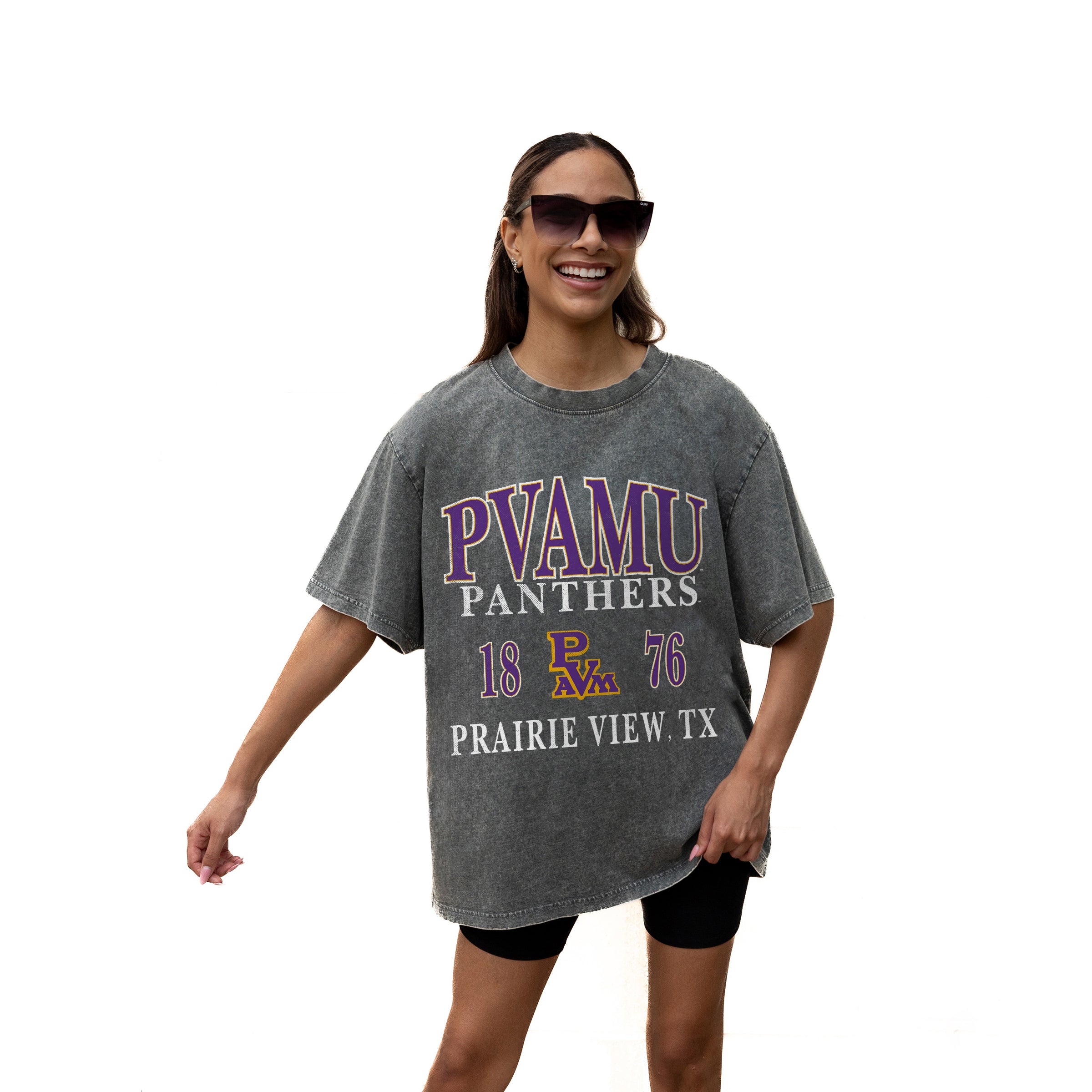 PRAIRIE VIEW A&M PANTHERS Throwback Oversized Tee