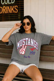 SMU MUSTANGS CLASSIC MOTION WASHED RELAXED FIT TEE