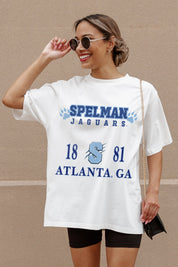 SPELMAN COLLEGE JAGUARS UNITY OVERSIZED CREWNECK TEE - Side Pose Detail | Gameday Couture - SOHO