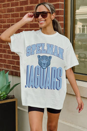 SPELMAN COLLEGE JAGUARS FIERCE FOCUS WASHED RELAXED FIT TEE