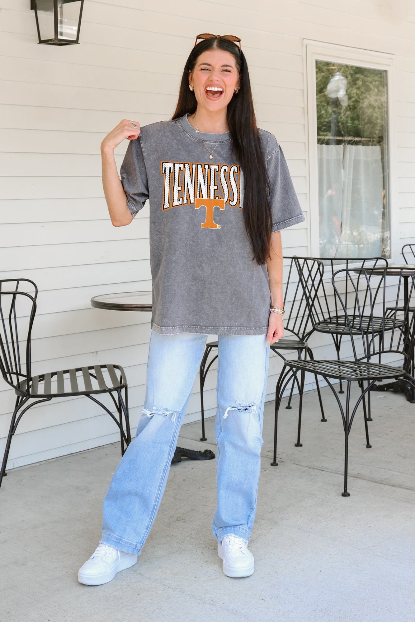 TENNESSEE VOLUNTEERS PLAYBOOK WIN OVERSIZED CREWNECK TEE