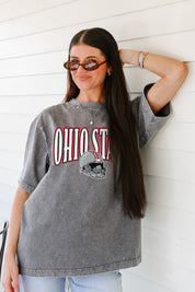 OHIO STATE BUCKEYES PLAYBOOK WIN OVERSIZED CREWNECK TEE