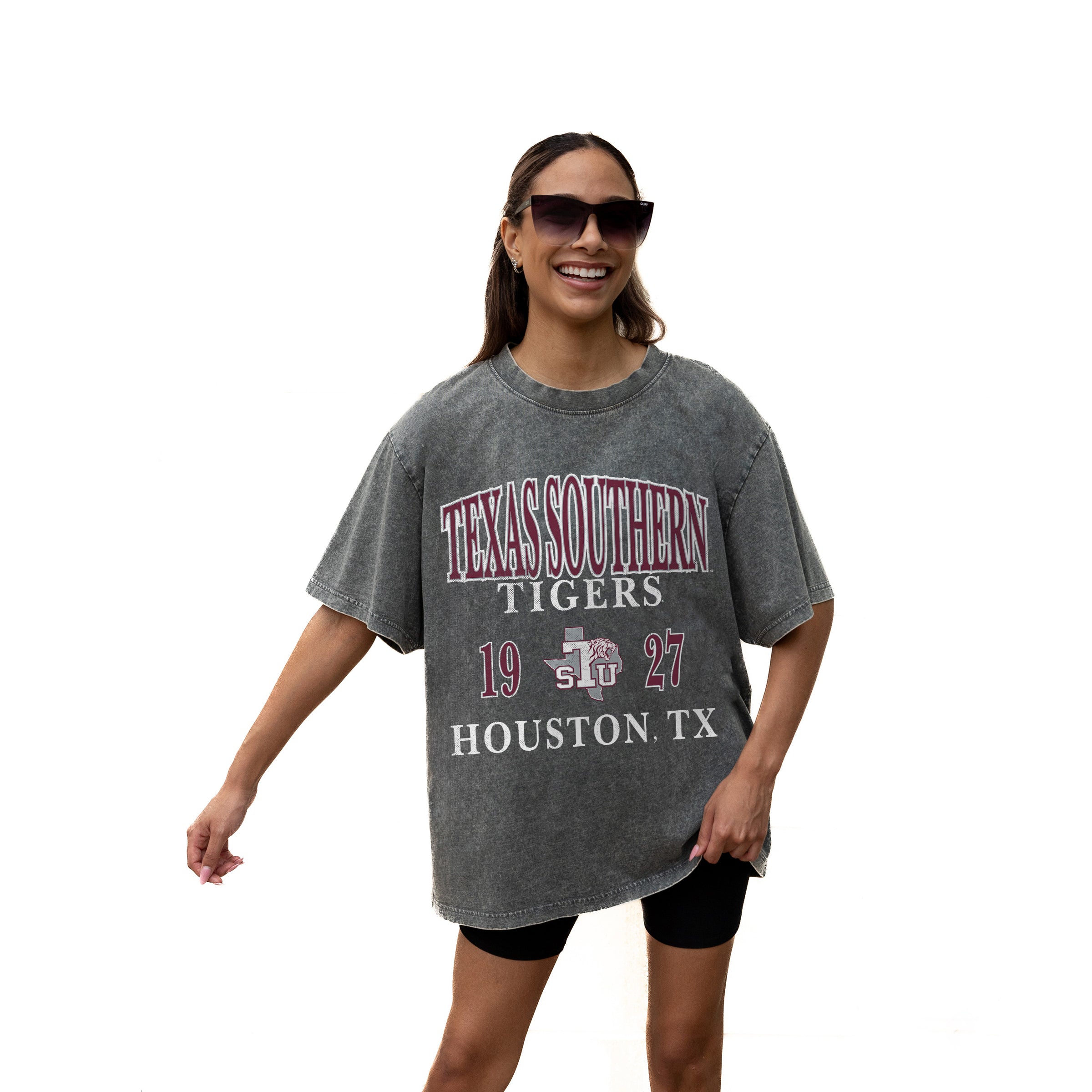 TEXAS SOUTHERN TIGERS Throwback Oversized Tee