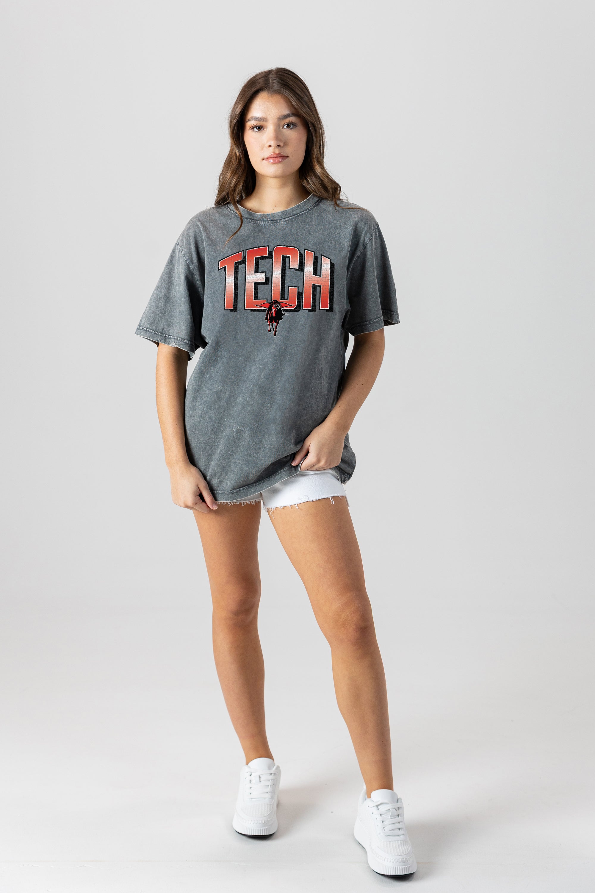 TEXAS TECH RED RAIDERS PEAK PERFORMANCE OVERSIZED CREWNECK TEE