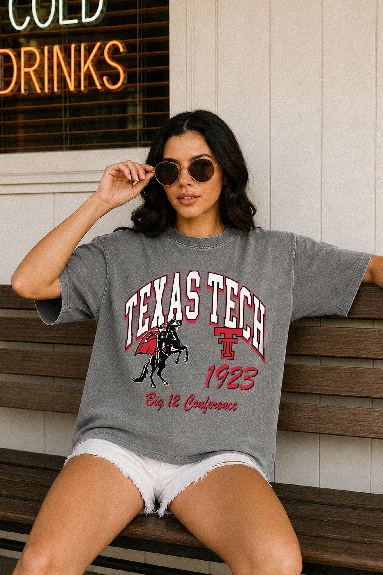 TEXAS TECH RED RAIDERS CLASSIC MOTION WASHED RELAXED FIT TEE