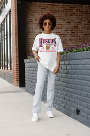 UCONN HUSKIES BUZZER BEATER OVERSIZED CREWNECK TEE