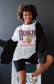 UCONN HUSKIES BUZZER BEATER OVERSIZED CREWNECK TEE