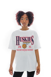 UCONN HUSKIES BUZZER BEATER OVERSIZED CREWNECK TEE