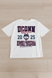 UCONN HUSKIES 2025 Women's Basketball National Champs Oversized Tee