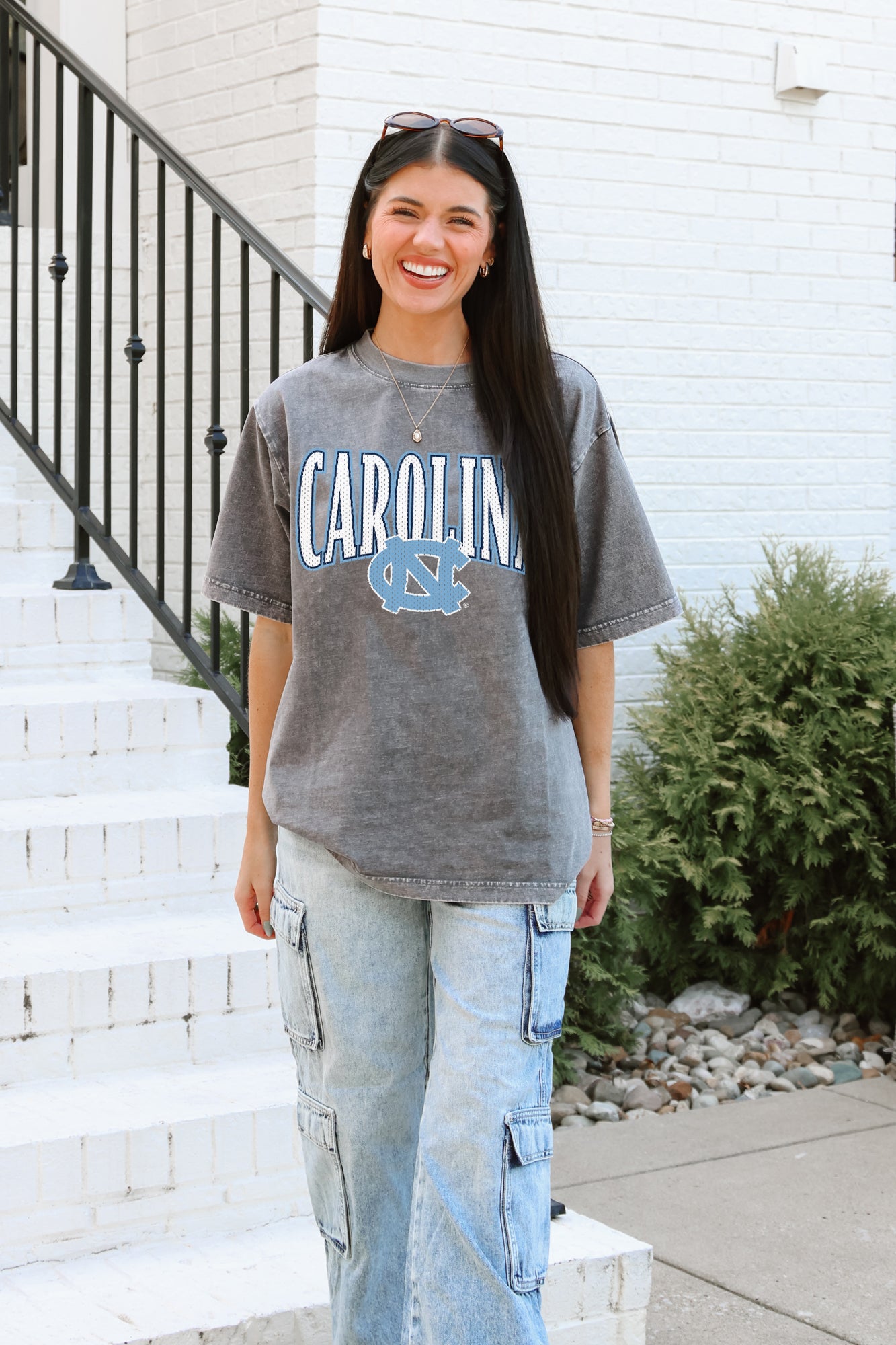 NORTH CAROLINA TAR HEELS PLAYBOOK WIN OVERSIZED CREWNECK TEE