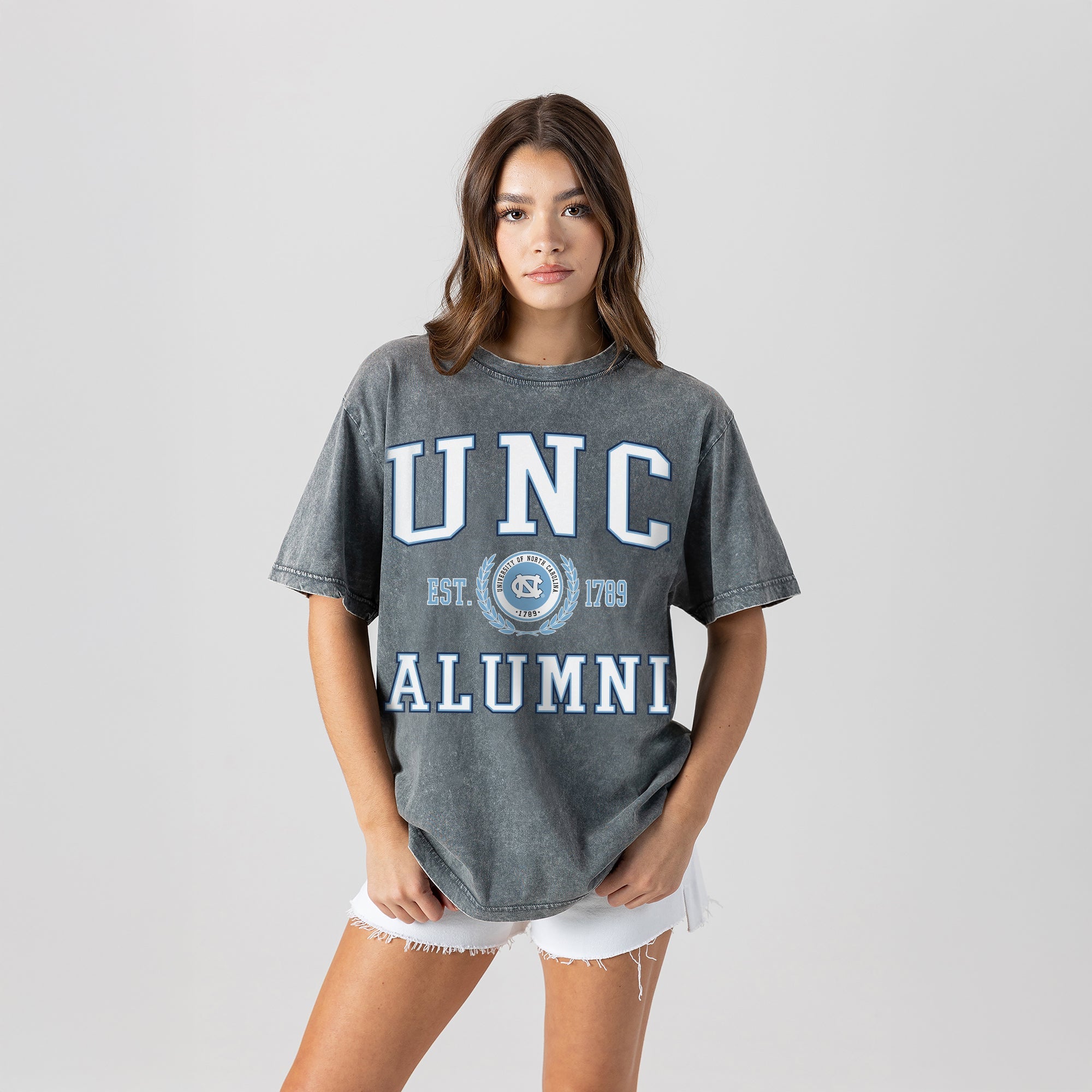 NORTH CAROLINA TAR HEELS DEGREE UNLOCKED WASHED RELAXED FIT TEE