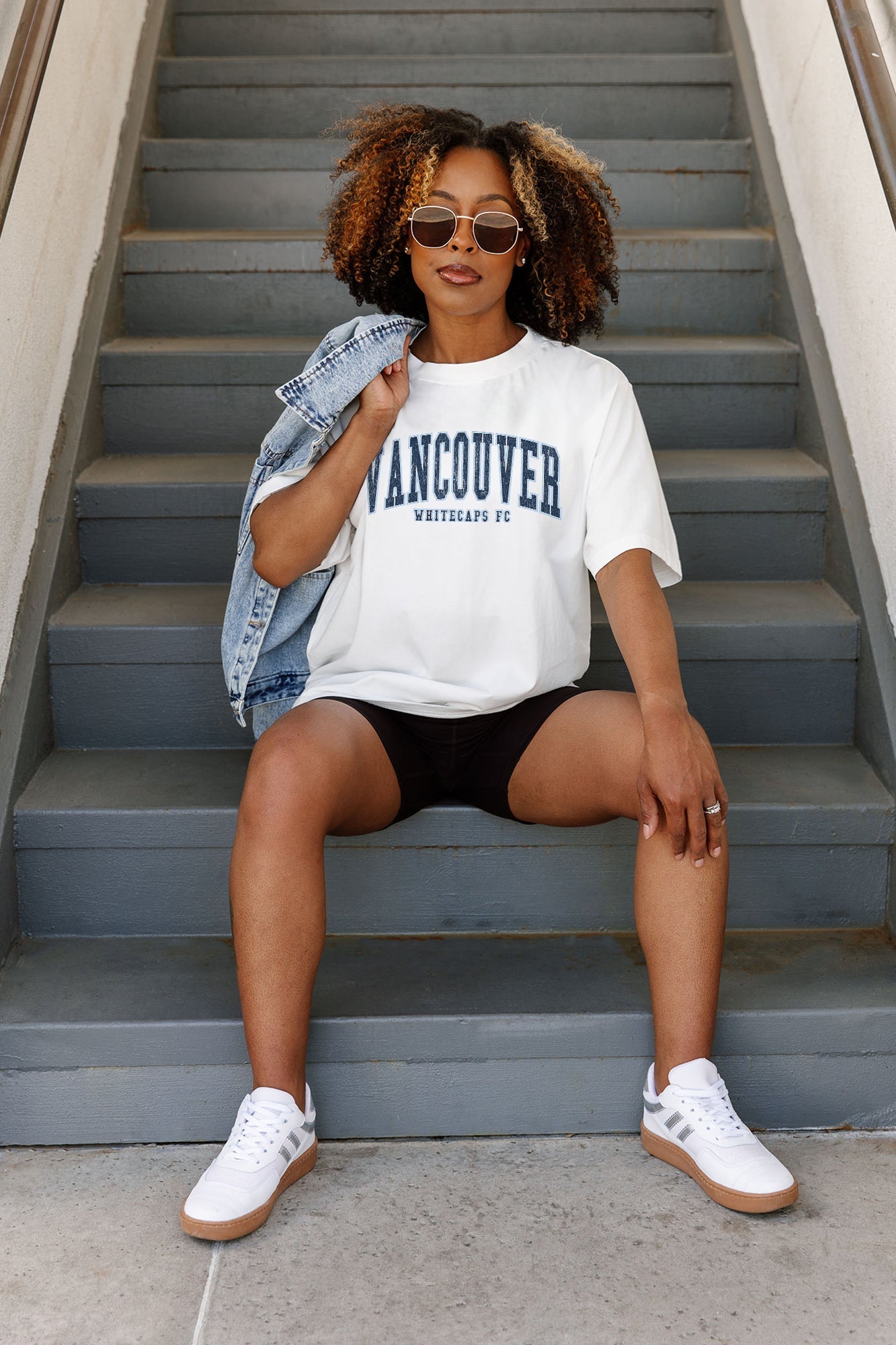 VANCOUVER WHITECAPS FC GOAL LINE OVERSIZED CREWNECK TEE