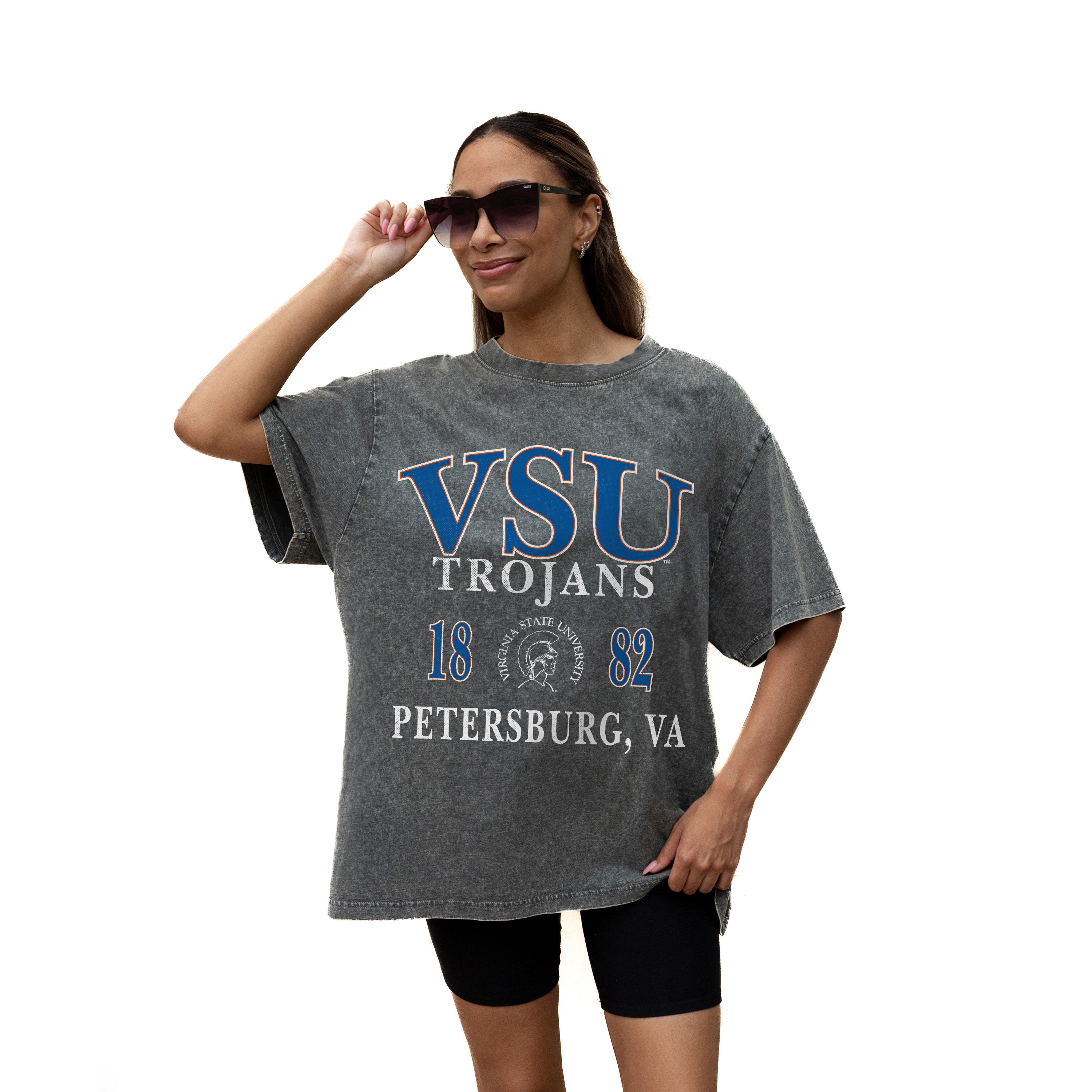 VIRGINIA STATE TROJANS Throwback Oversized Tee