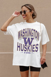 WASHINGTON HUSKIES SHAKEDOWN OVERSIZED CREWNECK TEE