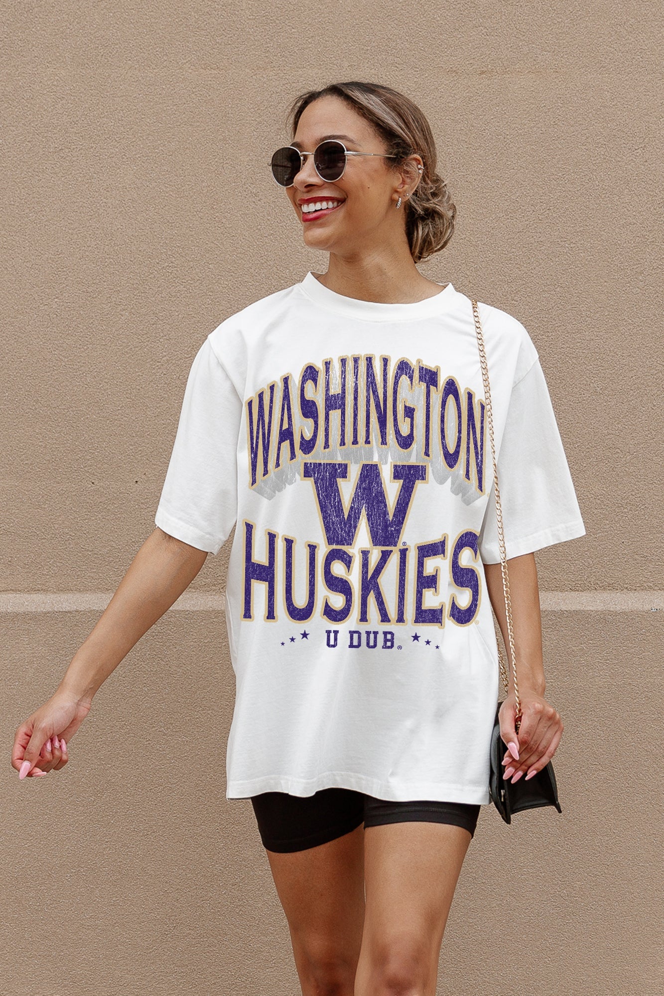 WASHINGTON HUSKIES SHAKEDOWN OVERSIZED CREWNECK TEE