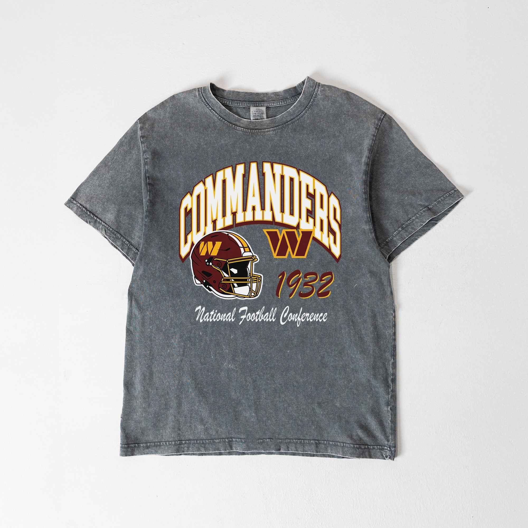 WASHINGTON COMMANDERS CLASSIC MOTION WASHED RELAXED FIT TEE