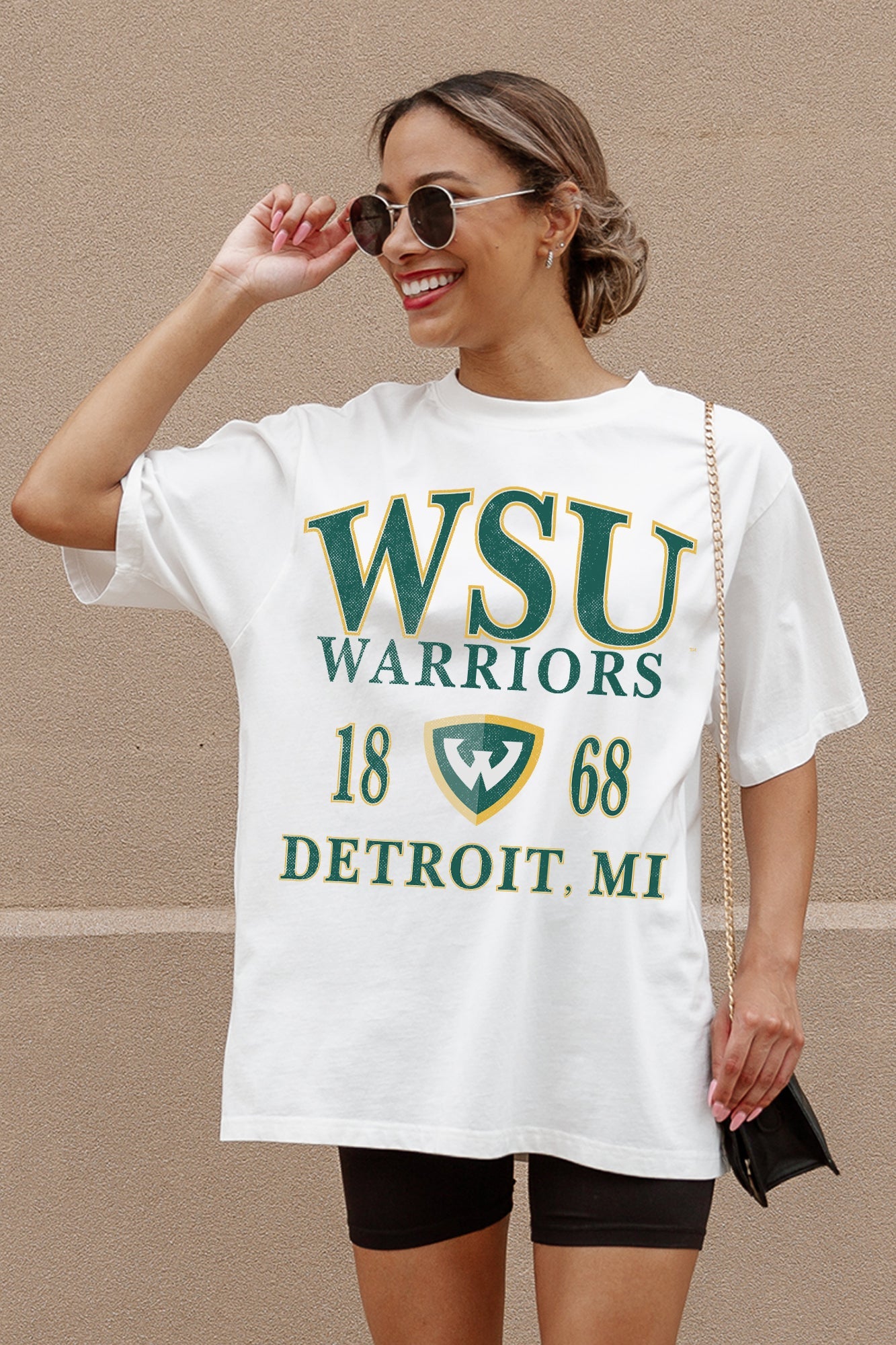 WAYNE STATE WARRIORS UNITY OVERSIZED CREWNECK TEE