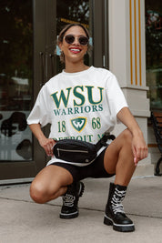 WAYNE STATE WARRIORS UNITY OVERSIZED CREWNECK TEE