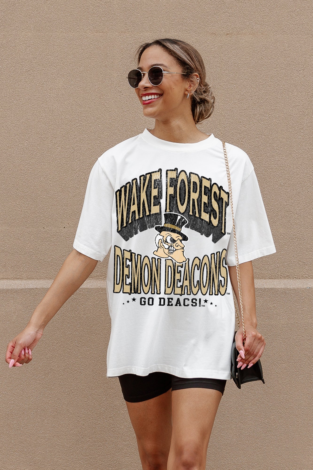WAKE FOREST DEMON DEACONS SHAKEDOWN OVERSIZED CREWNECK TEE