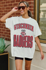 WISCONSIN BADGERS FIERCE FOCUS WASHED RELAXED FIT TEE