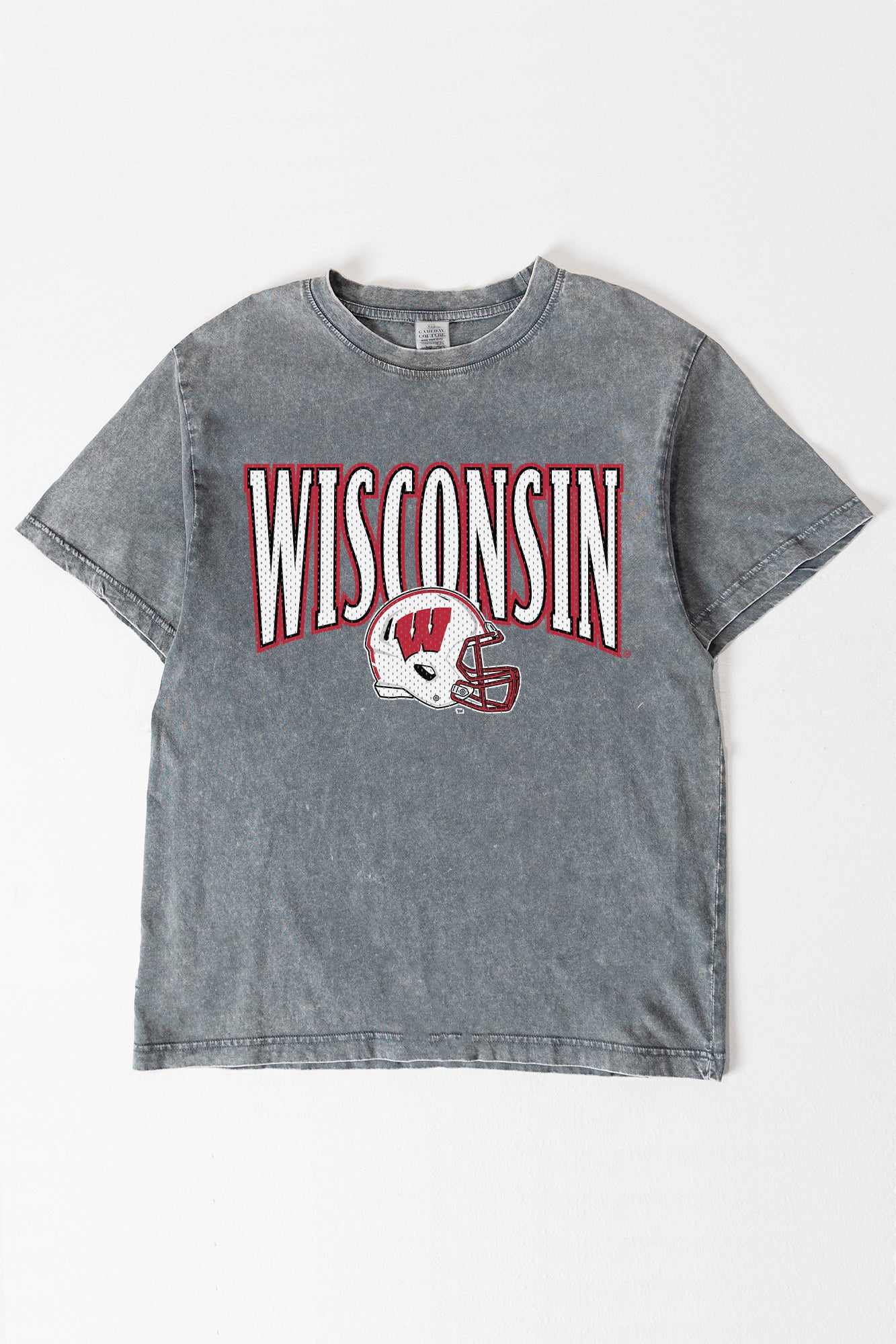 WISCONSIN BADGERS PLAYBOOK WIN OVERSIZED CREWNECK TEE