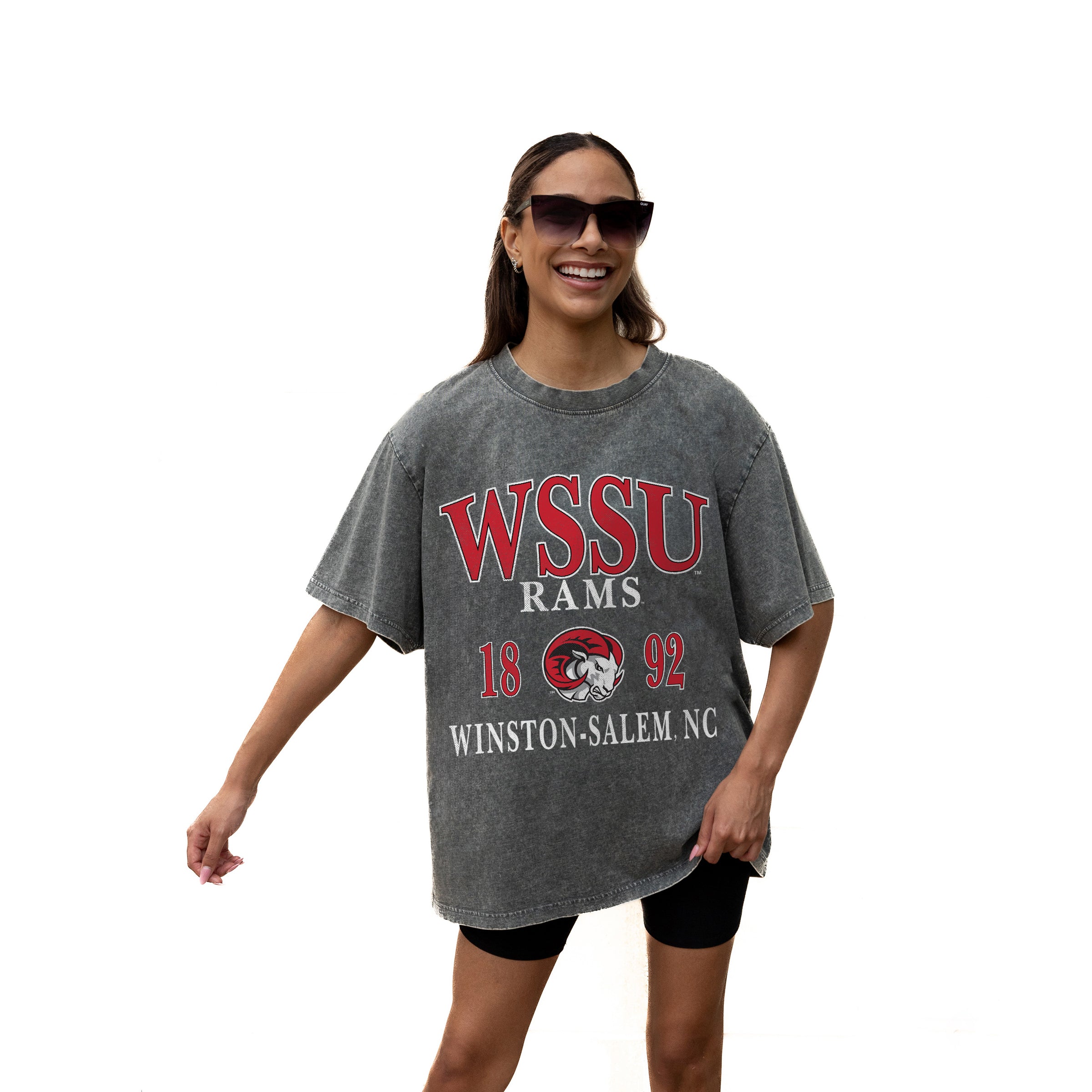 WINSTON-SALEM STATE RAMS Throwback Oversized Tee