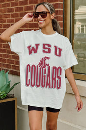 WASHINGTON STATE COUGARS FIERCE FOCUS WASHED RELAXED FIT TEE