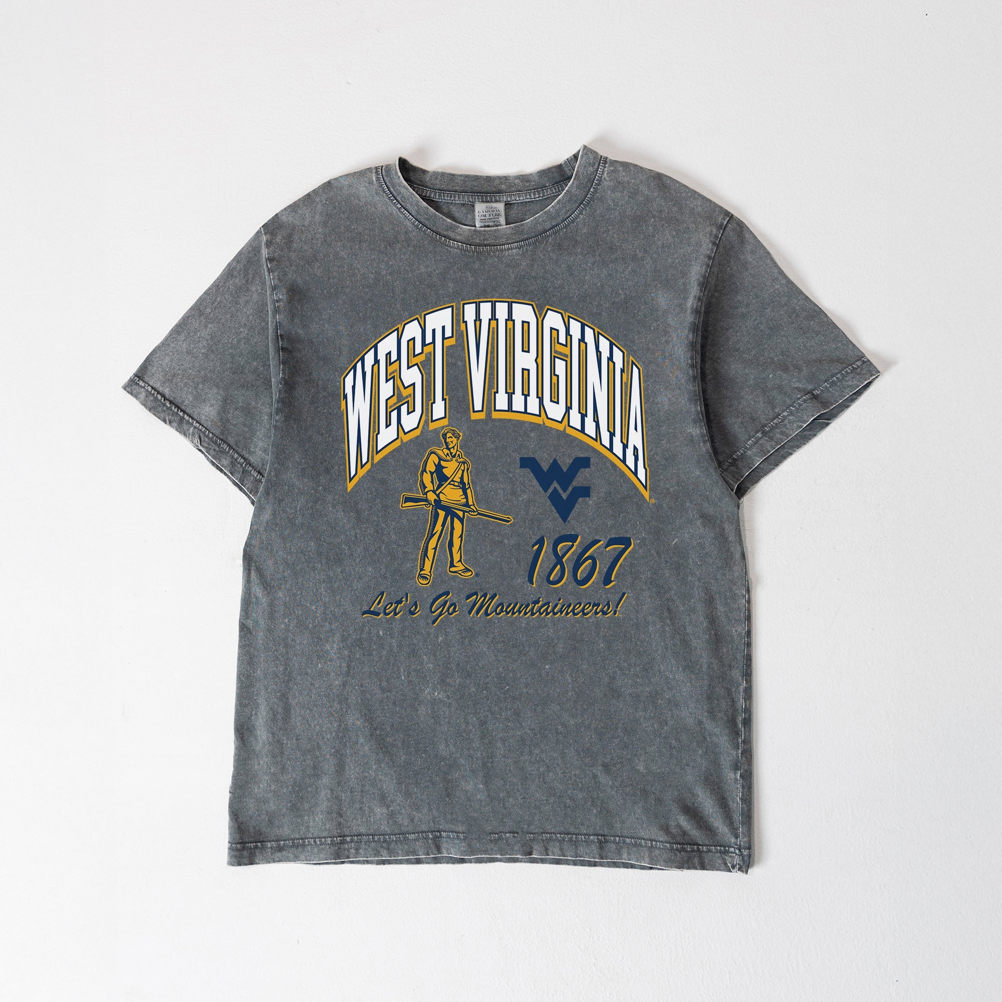 WEST VIRGINIA MOUNTAINEERS CLASSIC MOTION WASHED RELAXED FIT TEE