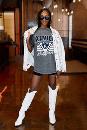 XAVIER MUSKETEERS PLAY IT FORWARD OVERSIZED CREWNECK TEE