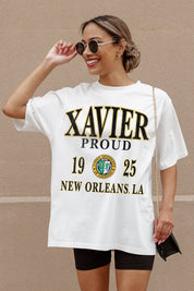 XAVIER UNIVERSITY OF LOUISIANA GOLD UNITY OVERSIZED CREWNECK TEE