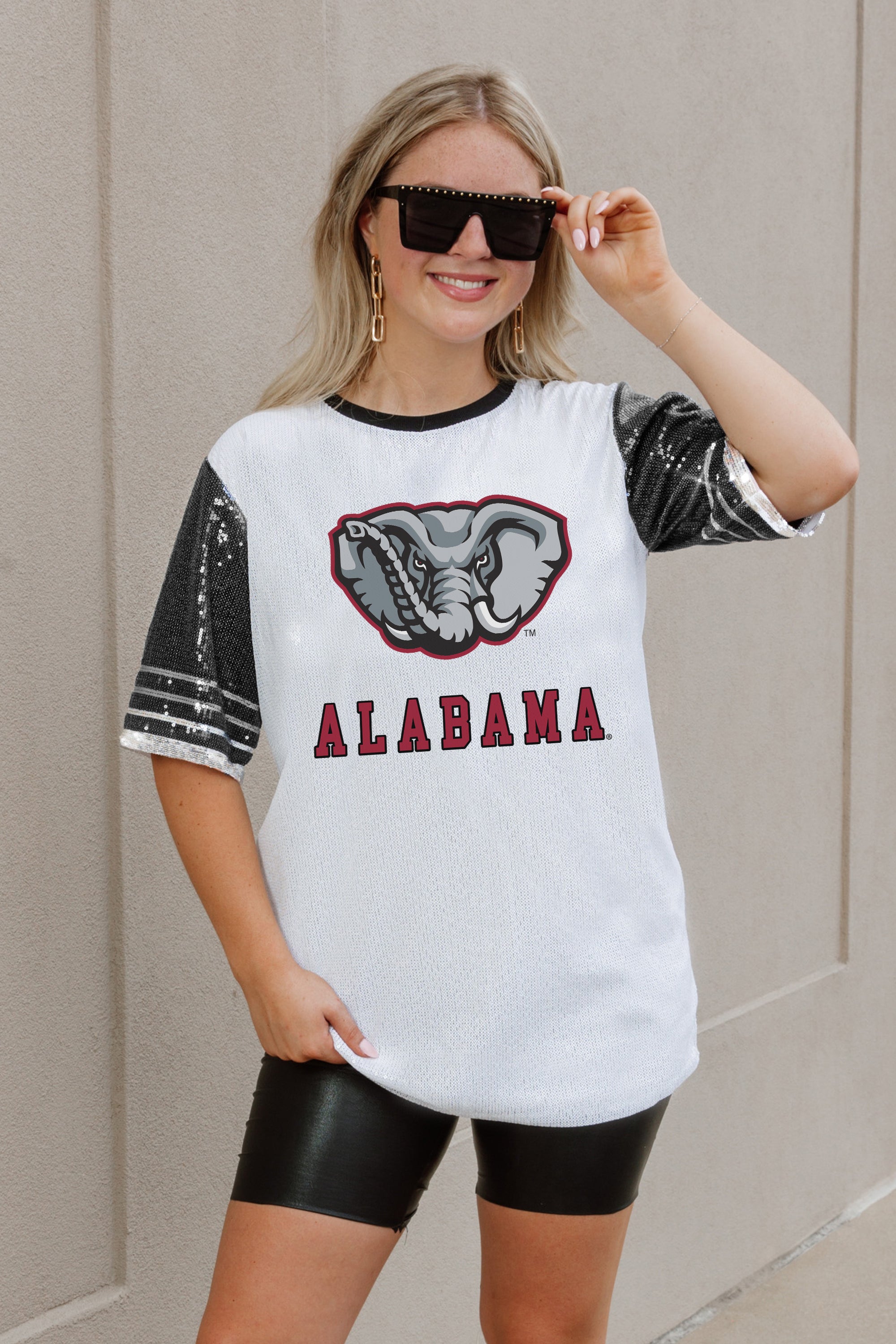 T-shirt Da Donna Con Scollo A V Crimson Alabama Crimson Tide Taglie Forti - Foto 6