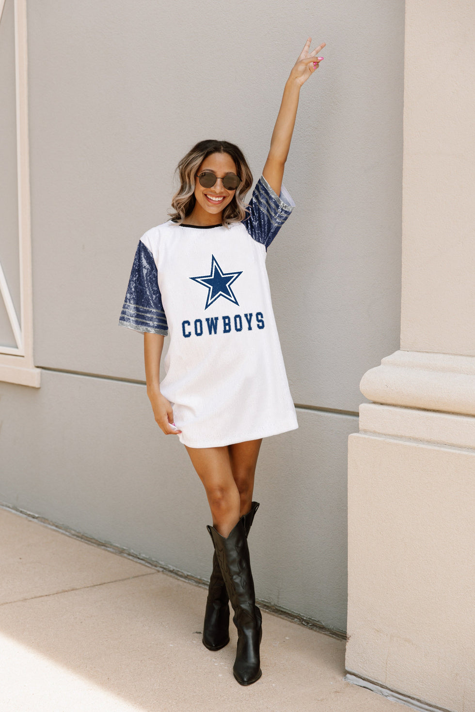 Gameday Couture Women's Dallas Cowboys Gameday Champs Sequin Dress White, Large - at Academy Sports Gameday Couture Women's Dallas Cowboys Gameday Champs Sequin Dress White, Large - at Academy Sports