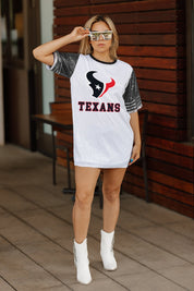 HOUSTON TEXANS BLING IT FULL SEQUIN JERSEY DRESS